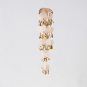 Hailey Capiz Seashell Windchime with Sea Shell