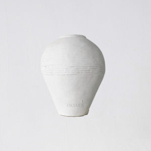 Jabari Lined Vessel | White 50cm